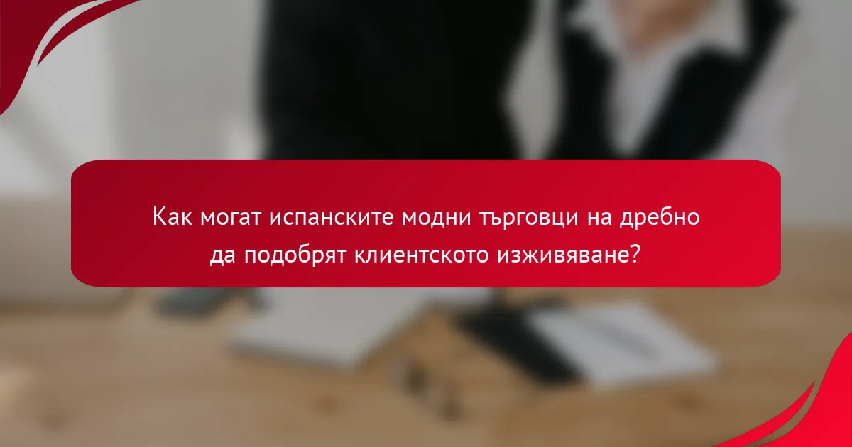 Как могат испанските модни търговци на дребно да подобрят клиентското изживяване?
