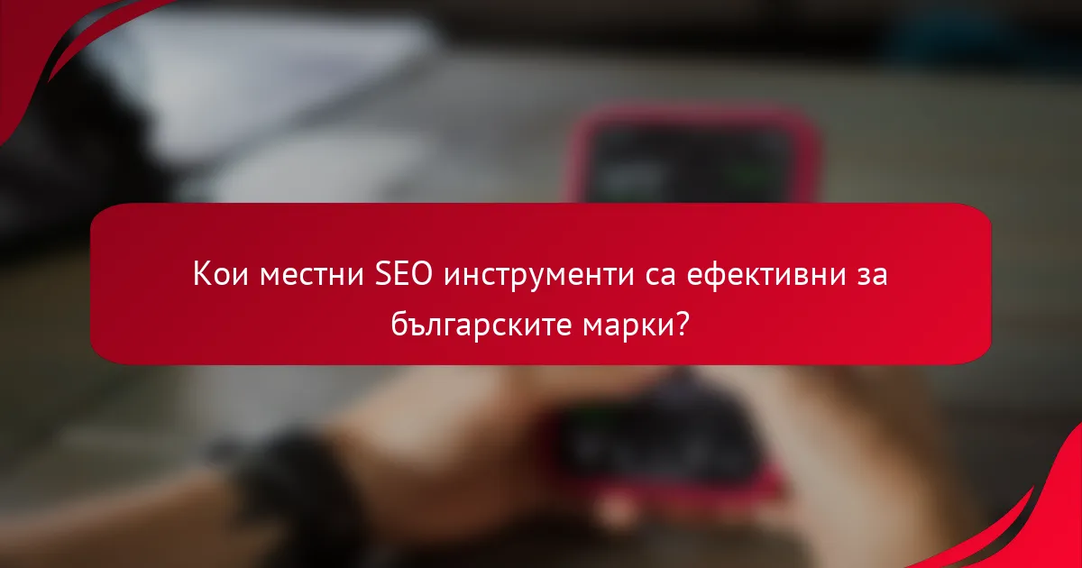 Кои местни SEO инструменти са ефективни за българските марки?